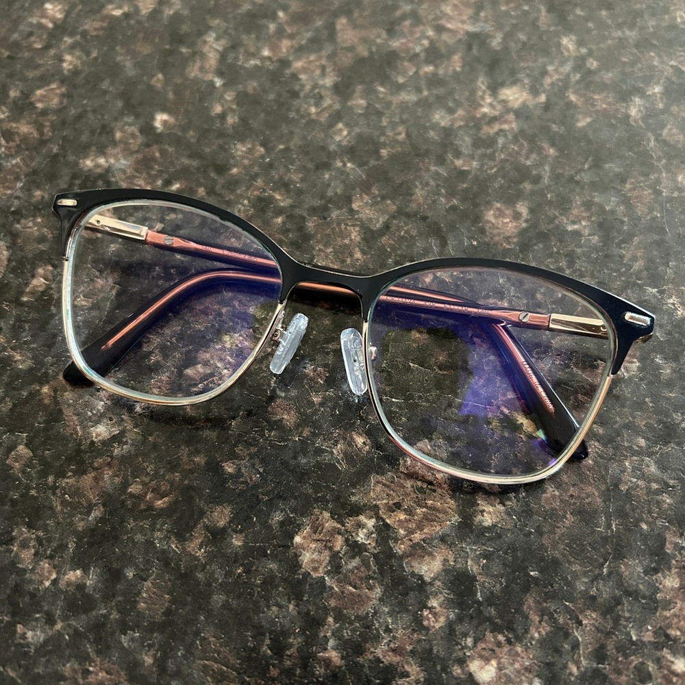 Calvin‎ Klein Eyeglasses Designer Frames Women's CK21124 438 51-18 140 Navy Gold